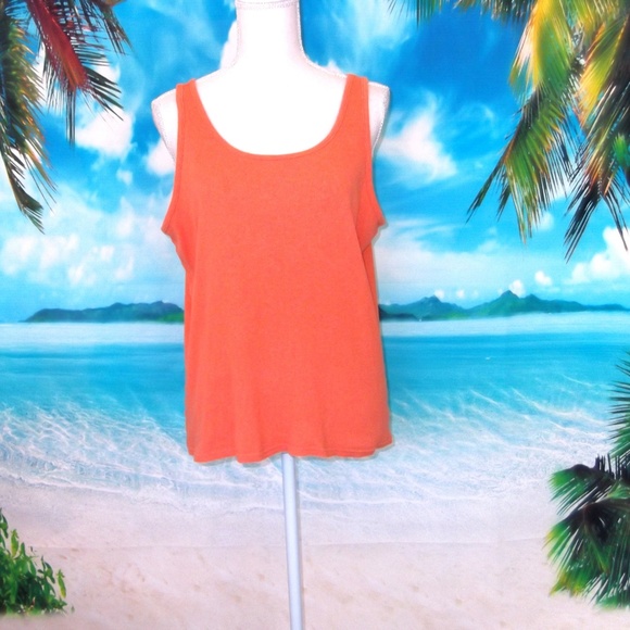 Joe Boxer Heathered Orange Tank Top - Picture 2 of 7